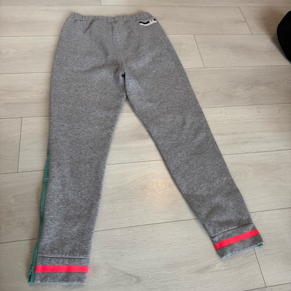 Adidas by Stella Sport McCartney Grey Joggers w Pink and Turquoise - Picture 4 of 9